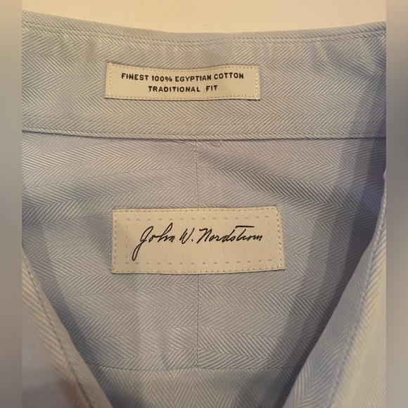 John W. Nordstrom Traditional‎ Fit Finest Egyptian Cotton Men’s Shirt 16.5 | 35 - Picture 5 of 9